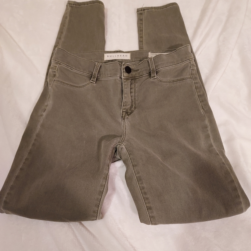 Bullhead Denim Co Soft Gray Stretch Jeans Jeggings size 26 Comfort Everyday